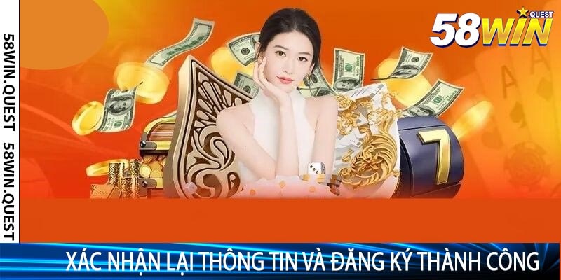 Xác nhận lại thông tin và đăng ký thành công